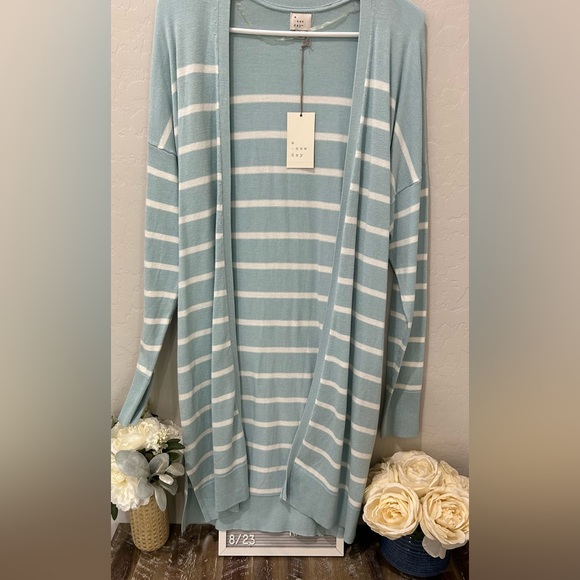 🩵🤍🩵 A.New Day Open Front Cardigan 🩵🤍🩵 - Picture 1 of 3